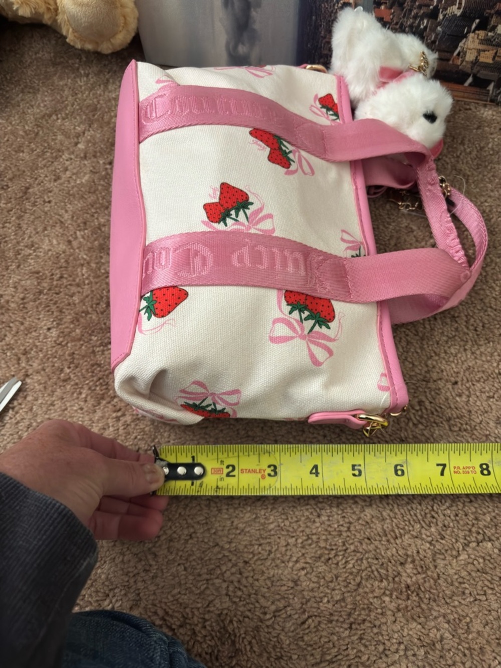Juicy couture strawberry Handbag with three charms NWT - Picture 6 of 6